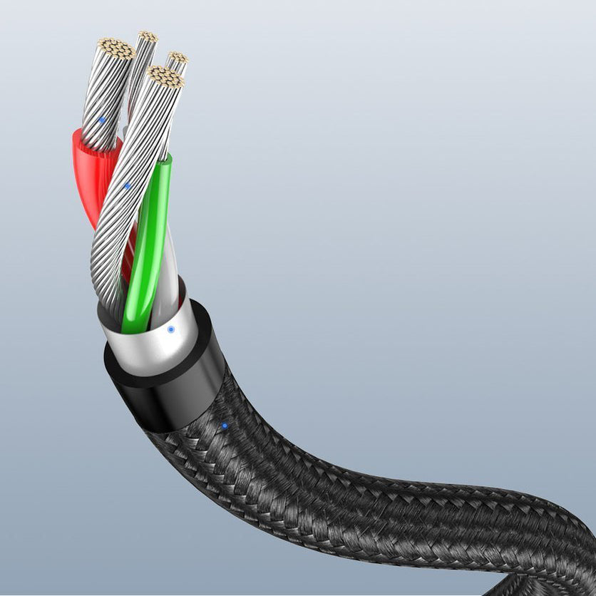 USB-A - USB-C Daten- und Ladekabel UGREEN US284 Angled, 18W, 3m, Grau
