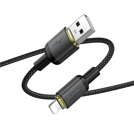 Daten- und Ladekabel USB-A - Lightning HOCO X128 Benefit, 12W, 1m, Schwarz