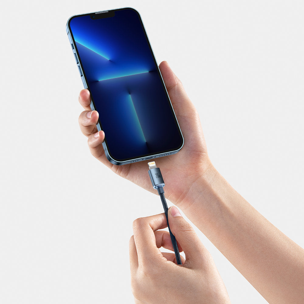 Baseus Crystal Shine Series USB-C auf Lightning Kabel 20W 1.2m | Schwarz