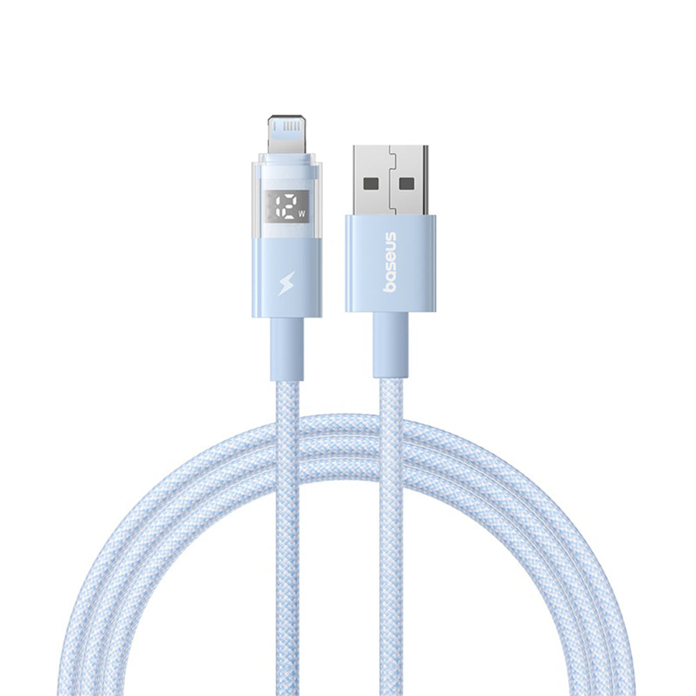 USB-A - Lightning Lade- und Datenkabel Baseus Display 2, 12W, 2m, Blau P10382700311-01