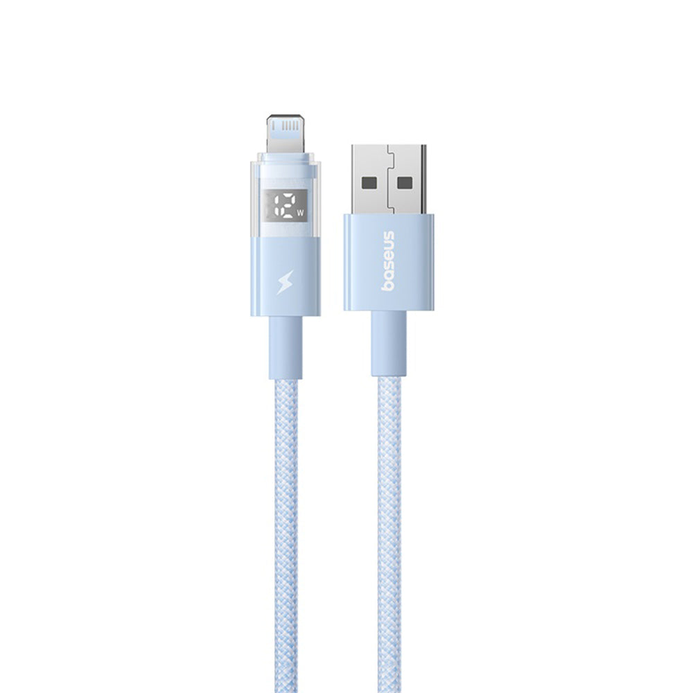 USB-A - Lightning Lade- und Datenkabel Baseus Display 2, 12W, 2m, Blau P10382700311-01