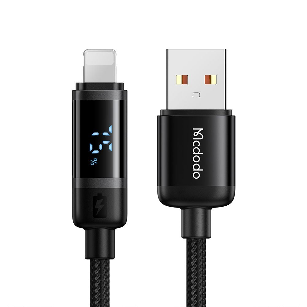Daten- und Ladekabel USB-A - Lightning McDodo CA-5000 Bat Display, 18W, 1.2m, Schwarz