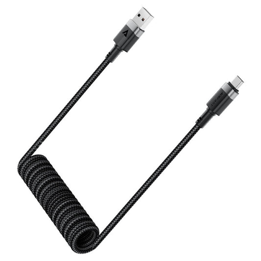 USB-A to USB-C Acefast C14-04 Data and Charging Cable, 18W, 1.2m, Black