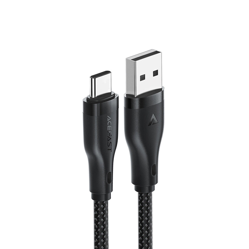 Acefast C8-04 USB-A to USB-C Data and Charging Cable, 18W, 1.2m, Black