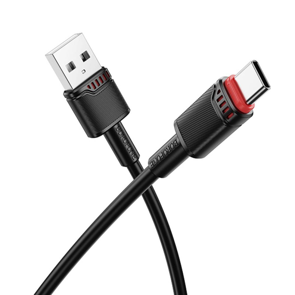 Daten- und Ladekabel USB-A - USB-C Borofone BX110 Beneficio, 18W, 1m, Schwarz