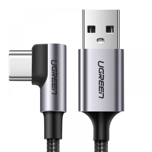 Daten- und Ladekabel USB-A - USB-C UGREEN US284 Angled, 18W, 0,5m, Grau