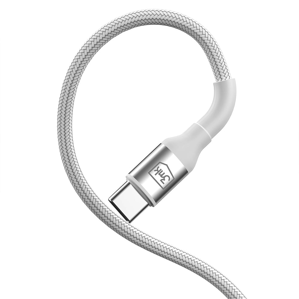 Daten- und Ladekabel USB-C - USB-C 3MK Hyper N, 60W, 1m, Weiß