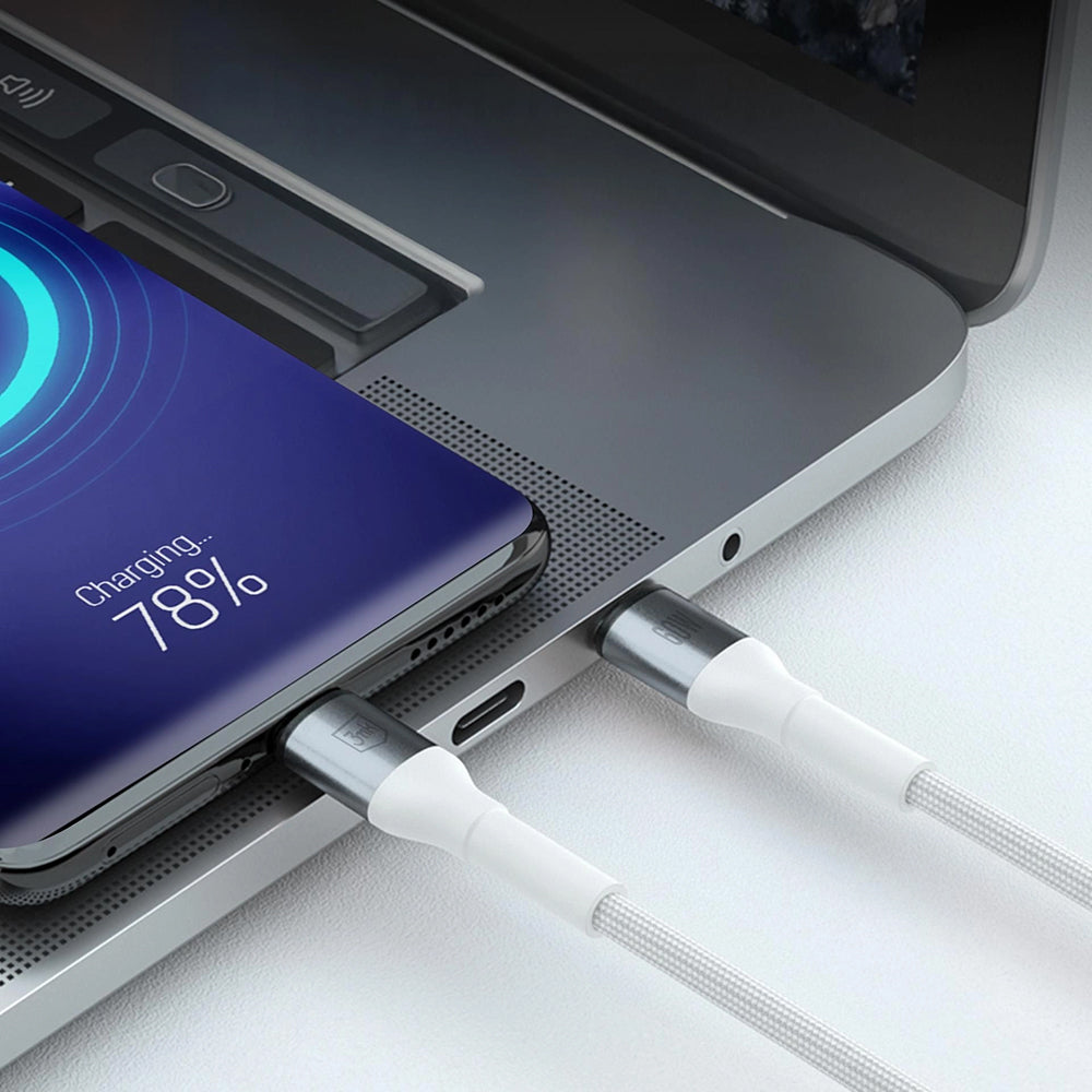 Daten- und Ladekabel USB-C - USB-C 3MK Hyper N, 60W, 1m, Weiß