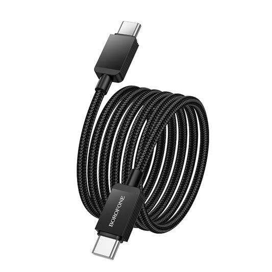 Daten- und Ladekabel USB-C - USB-C Borofone BX120 Placer, 60W, 1m, Schwarz