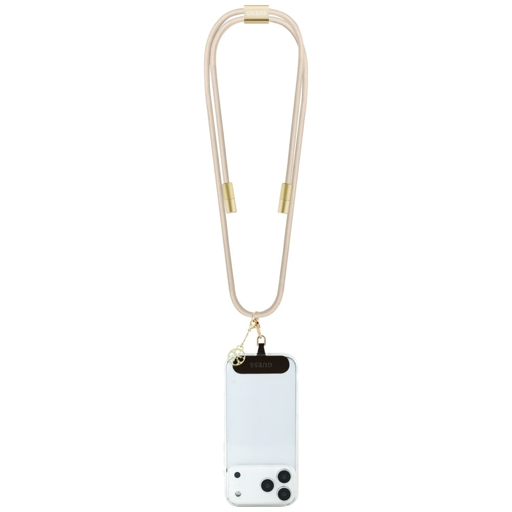 Daten- und Ladekabel USB-C - USB-C Guess CBDY 4G Charm, 100W, 1,5m, Beige