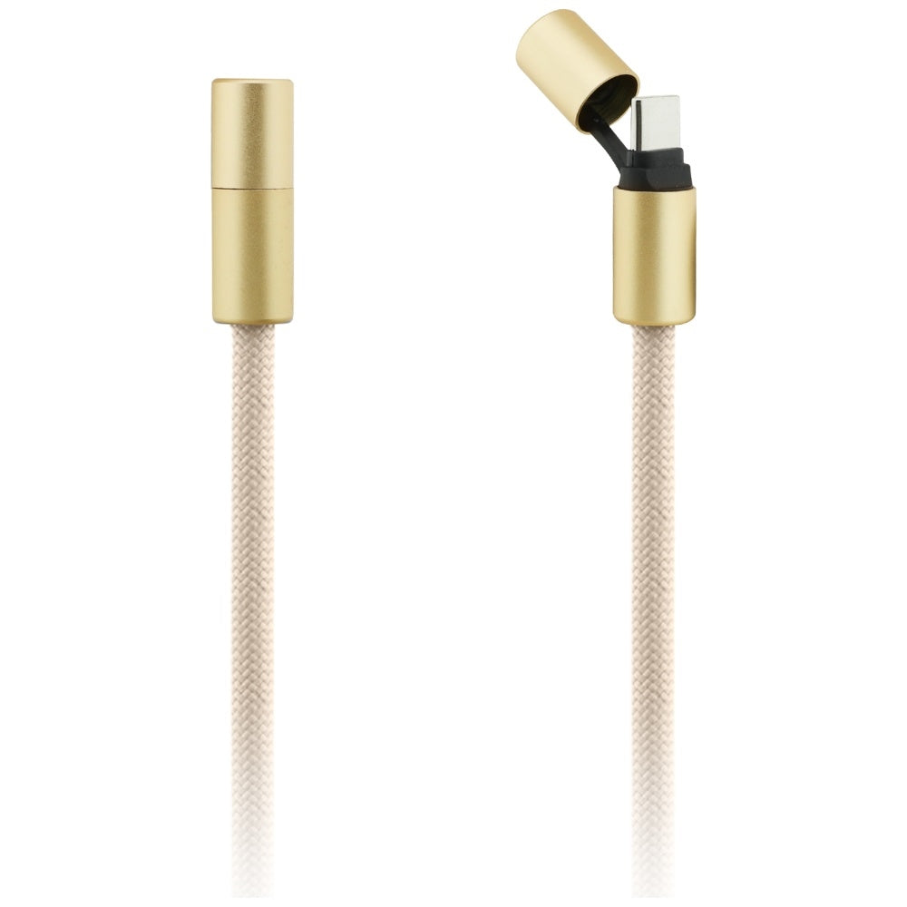 Daten- und Ladekabel USB-C - USB-C Guess CBDY 4G Charm, 100W, 1,5m, Beige