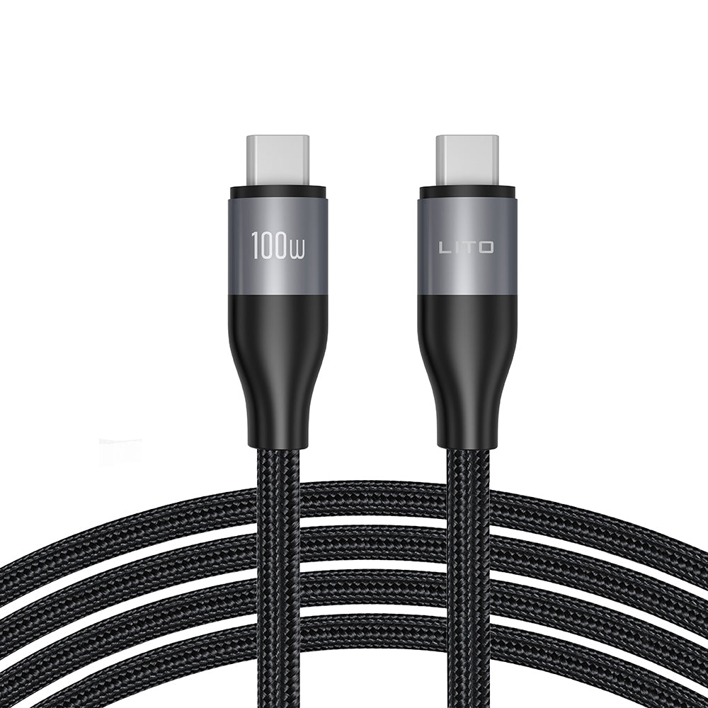 USB-C Daten- und Ladekabel - USB-C Lito LD23CC, 100W, 1m, Grau