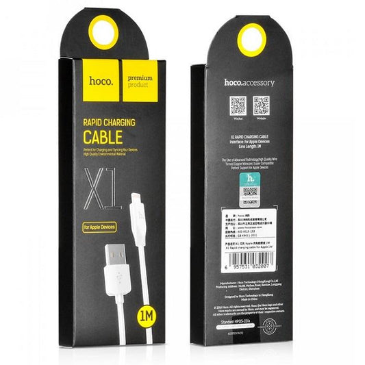 Daten- und Ladekabel USB-A - Lightning HOCO Rapid X1, 18W, 1m, Weiß
