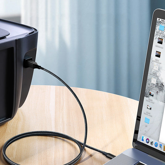Druckerkabel UGREEN US370, USB-C - USB-B, 2m, Schwarz