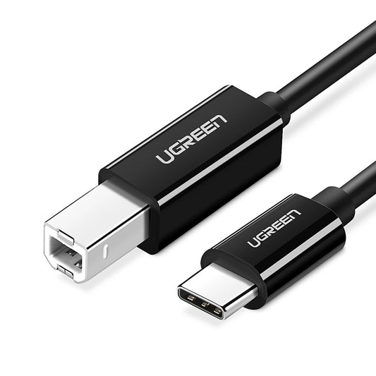 Druckerkabel UGREEN US370, USB-C - USB-B, 1m, Schwarz