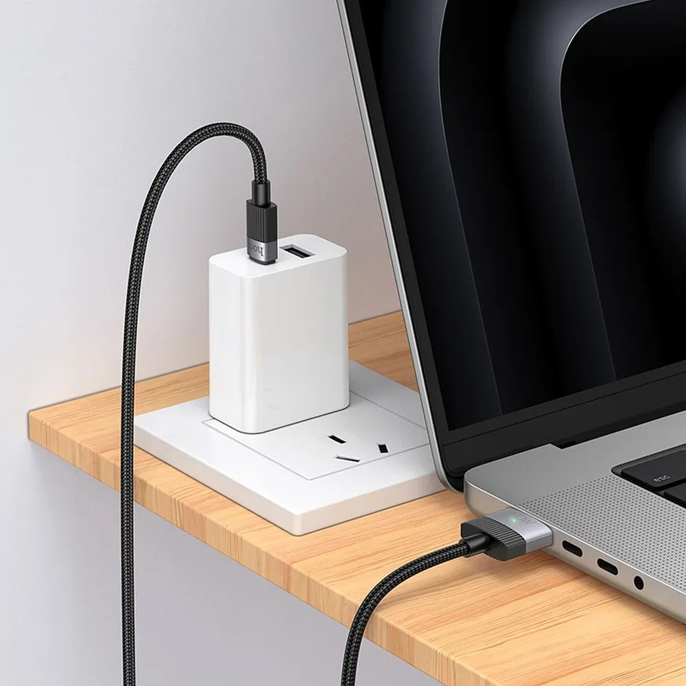 HOCO U141 Charging Cable, USB-C - MagSafe 3, 140W, 1.8m, Black