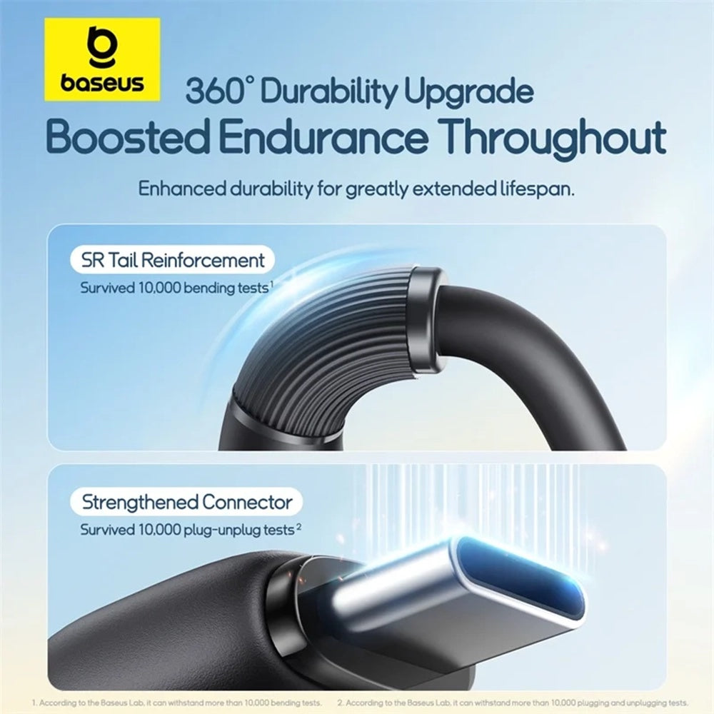 USB-A-Ladekabel - Lightning / microUSB / USB-C Baseus Ultra Fast 3in1, 18W, 0,8m, Schwarz P10377501111-00