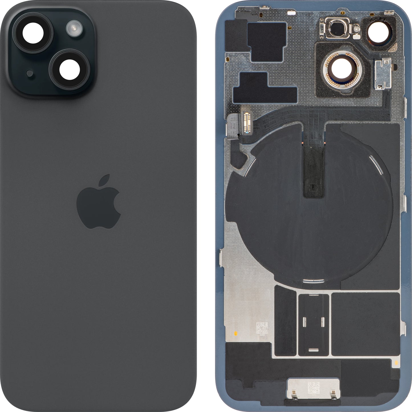 Akkuabdeckung Apple iPhone 15, Schwarz, Premium Swap