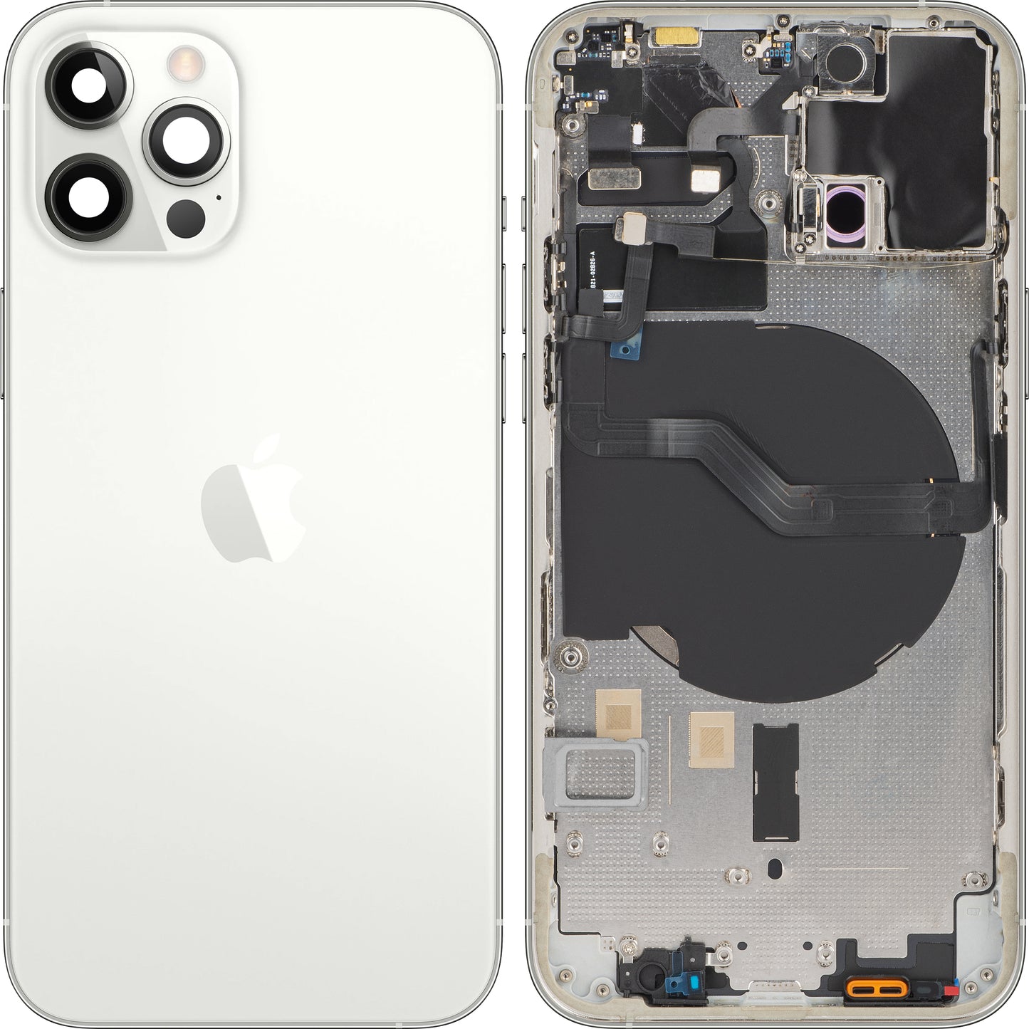 Apple iPhone 12 Pro Batterieabdeckung, mit Mittelgehäuse, Silber, Swap