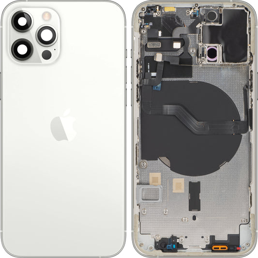 Apple iPhone 12 Pro Batterieabdeckung, mit Mittelgehäuse, Silber, Swap
