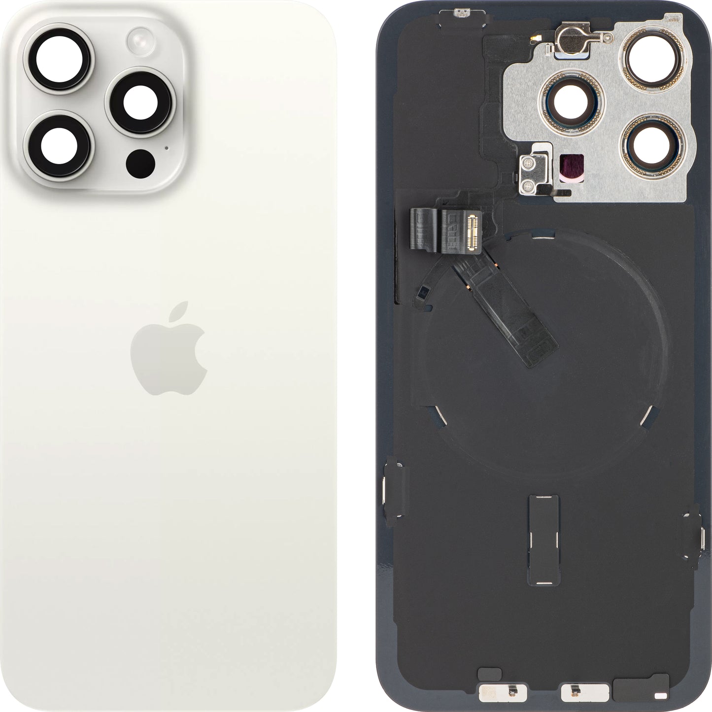 Akkuabdeckung Apple iPhone 15 Pro Max, Weiß (White Titanium), Swap