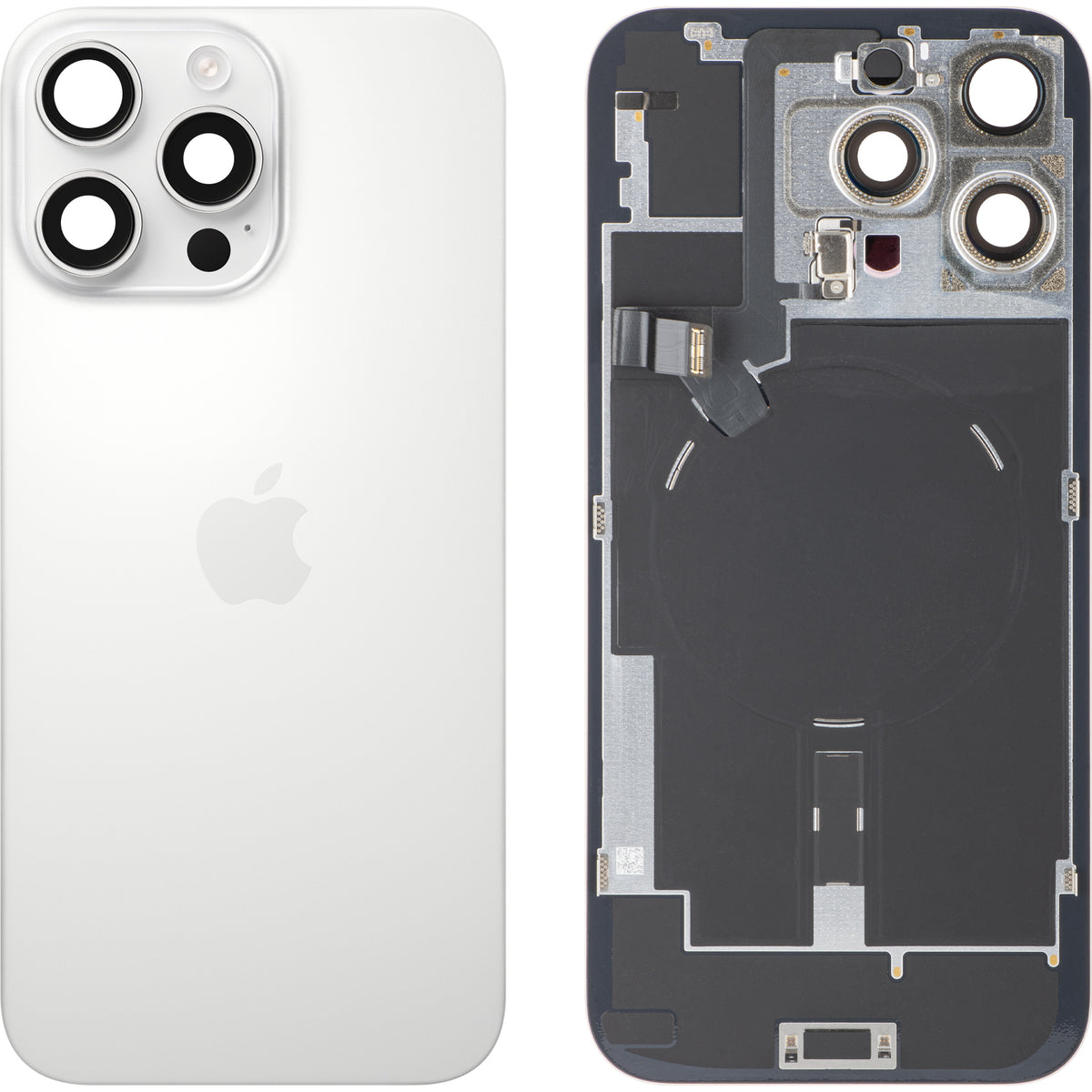 Batteriedeckel Apple iPhone 16 Pro Max, Weiß (White Titanium), Swap Premium