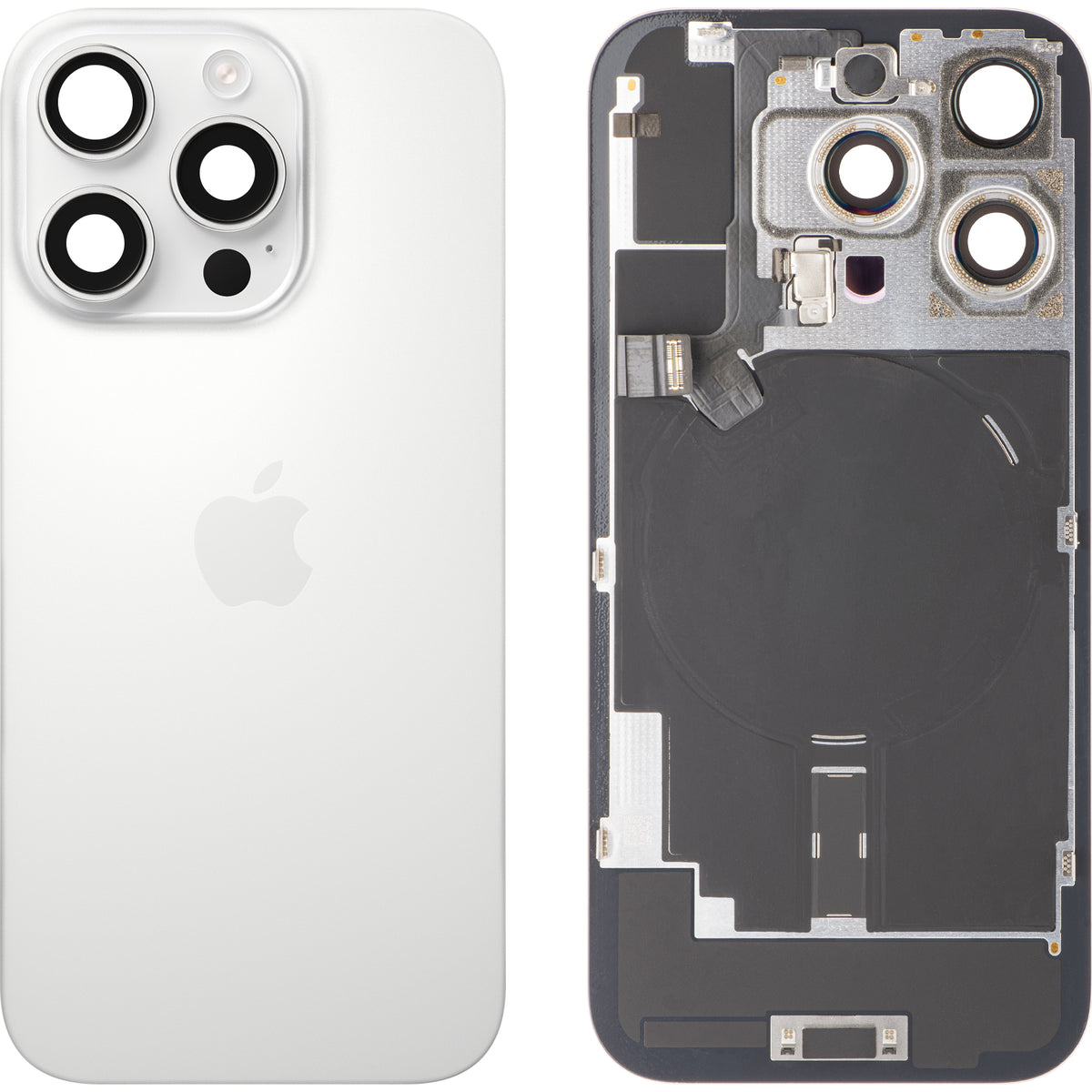Akkuabdeckung Apple iPhone 16 Pro, Weiß (White Titanium), Swap Premium