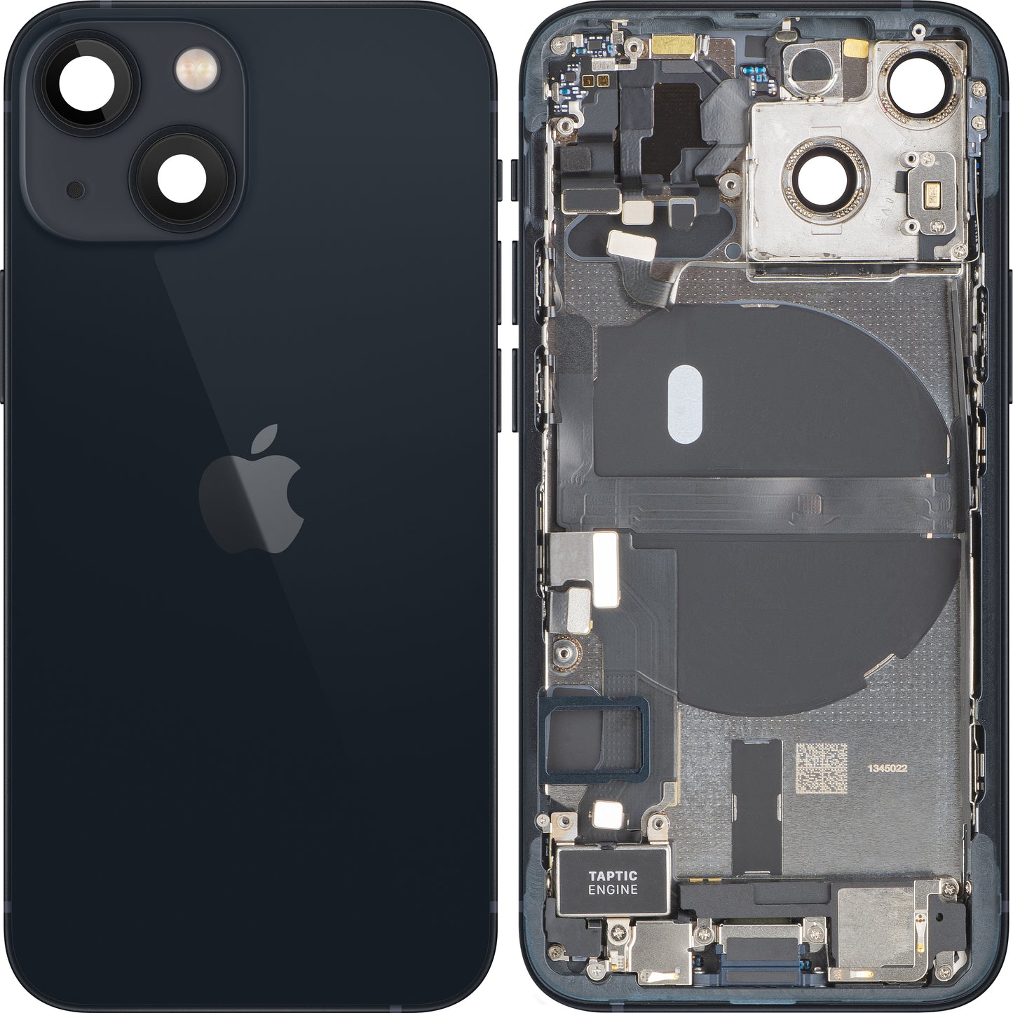 Apple iPhone 13 mini Battery Cover, With Middle Frame, Full Parts, Black (Midnight), Swap