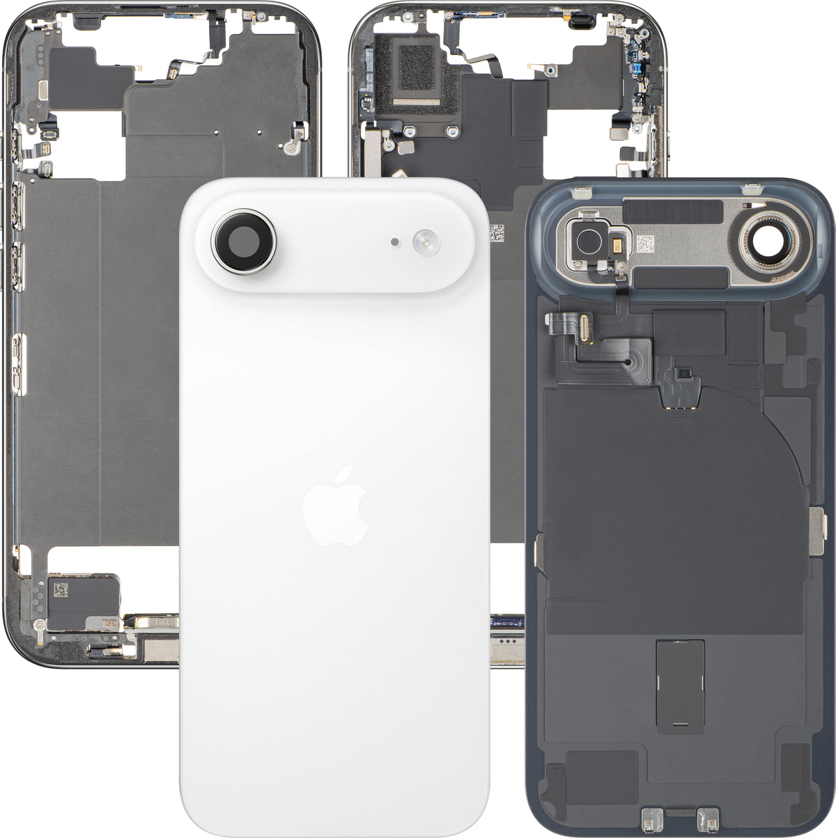 Batteriedeckel Apple iPhone 17 Air, mit Mittelgehäuse, Komplettteile, Weiß (Cloud White), Premium Swap