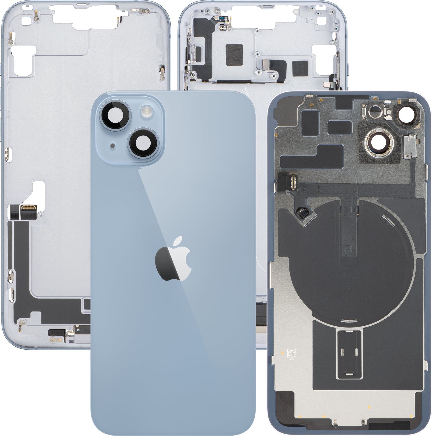 Apple iPhone 14 Plus Akkudeckel, mit Mittelgehäuse, Vollständige Teile, Blau, Swap