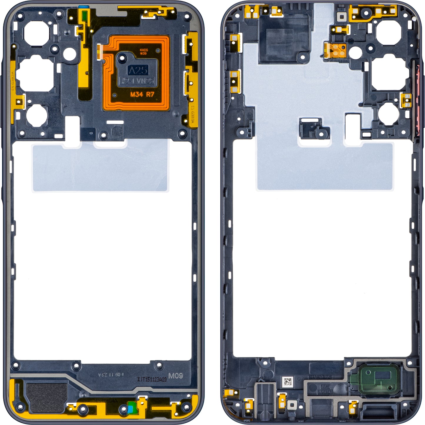 Mittelgehäuse Samsung Galaxy A25 A256, Schwarz