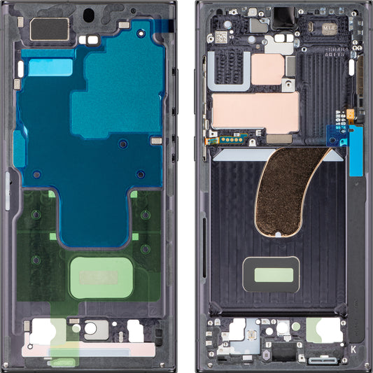 Mijloc Tasche Samsung Galaxy S23 Ultra S918, Phantom Schwarz, Service Pack GH96-15833A