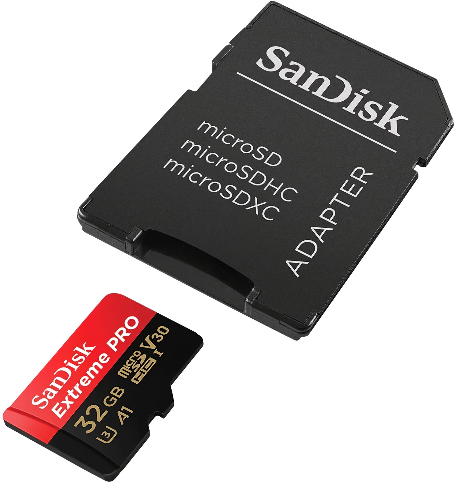 Speicherkarte microSDHC SanDisk Extreme Pro, 32Gb, Klasse 10 / UHS-1 U3, mit Adapter SDSQXCG-032G-GN6MA