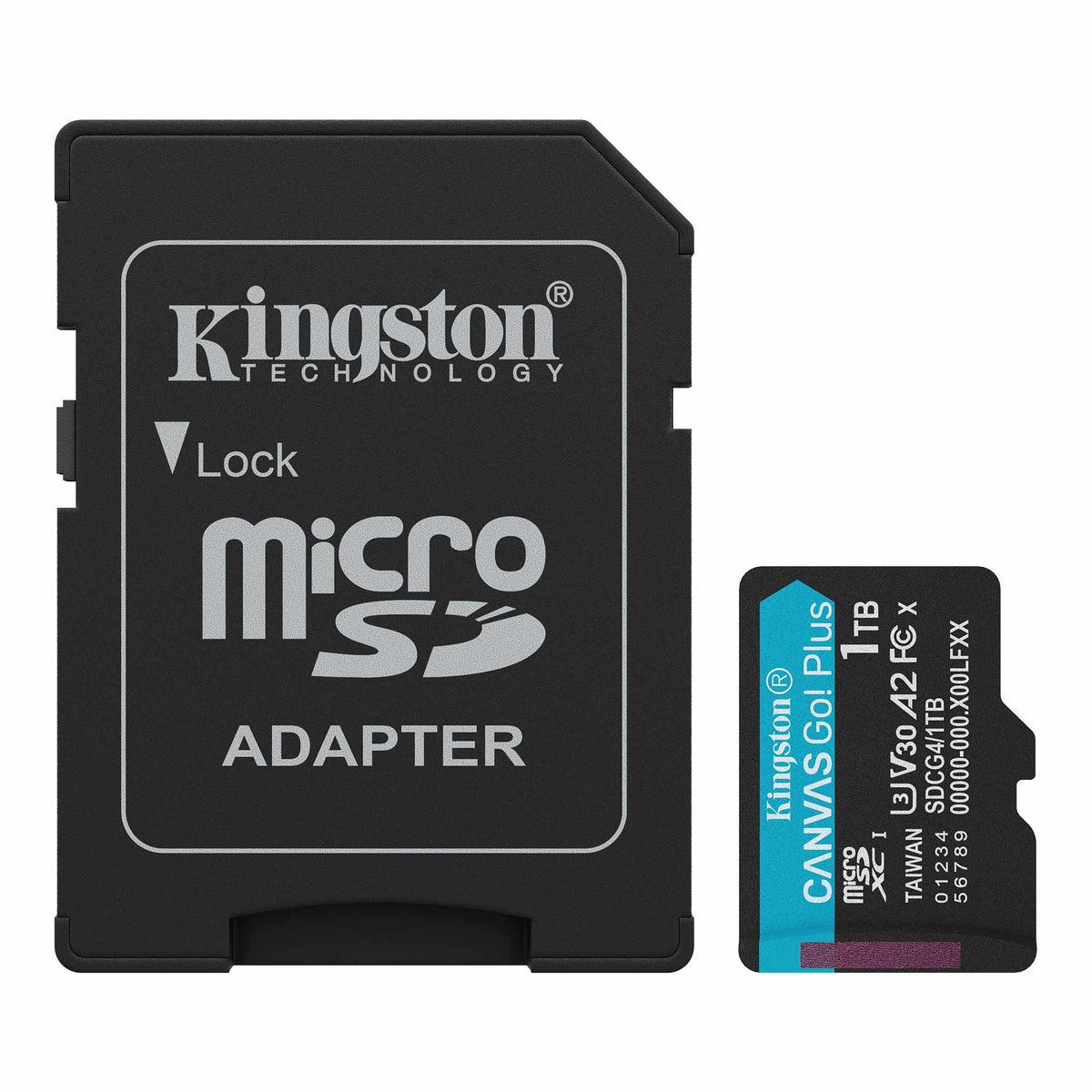 Kingston Canvas Go Plus Android A2 microSDXC Speicherkarte, 1TB, Klasse 10 / UHS-1 U3, mit Adapter SDCG4/1TB