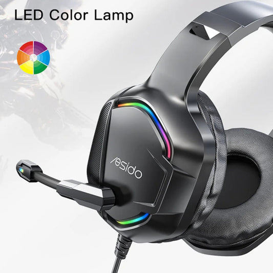 Gaming-Kopfhörer 3.5mm Yesido EK01, RGB, 1.2m, Schwarz