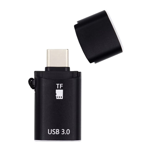 Kartenleser USB-C Techsuit AluVoltX, USB-A (OTG) - microSD, Schwarz