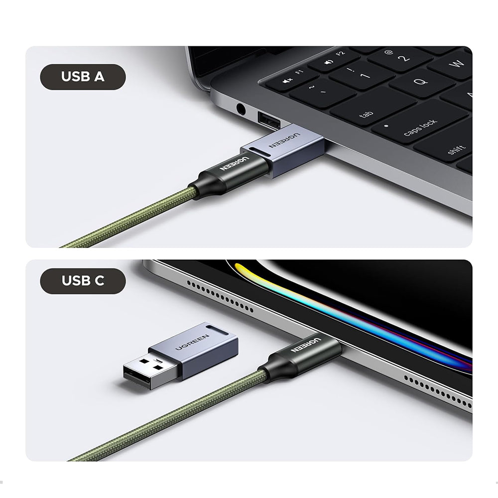 USB / USB-C Card Reader with UGREEN CM856 Organizer (55899), 2 x SD - microSD, Gray