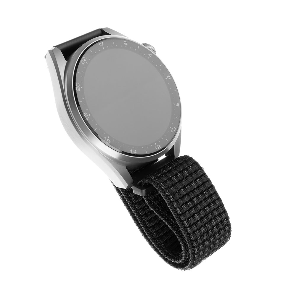 Fixed Nylon Armband für Huawei Watch / Xiaomi Watch Series, 22mm, Mattschwarz