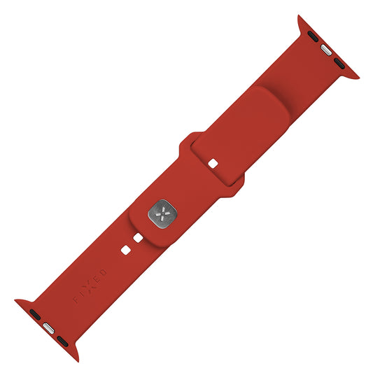 Fixed Silicone Sporty Strap for Apple Watch 49mm / 46mm / 45mm / 44mm / 42mm Series, Red