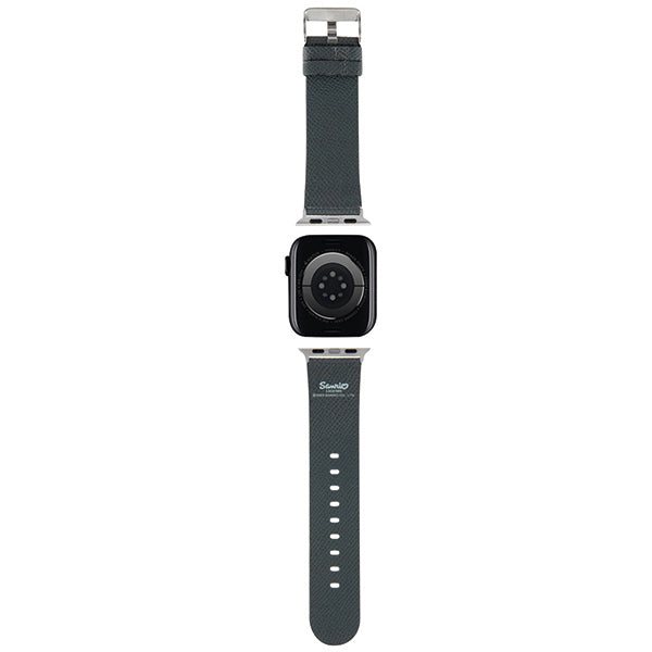 Hello Kitty Lederarmband Kitty Head für Apple Watch 42mm / 41mm / 40mm / 38mm Serie, Schwarz