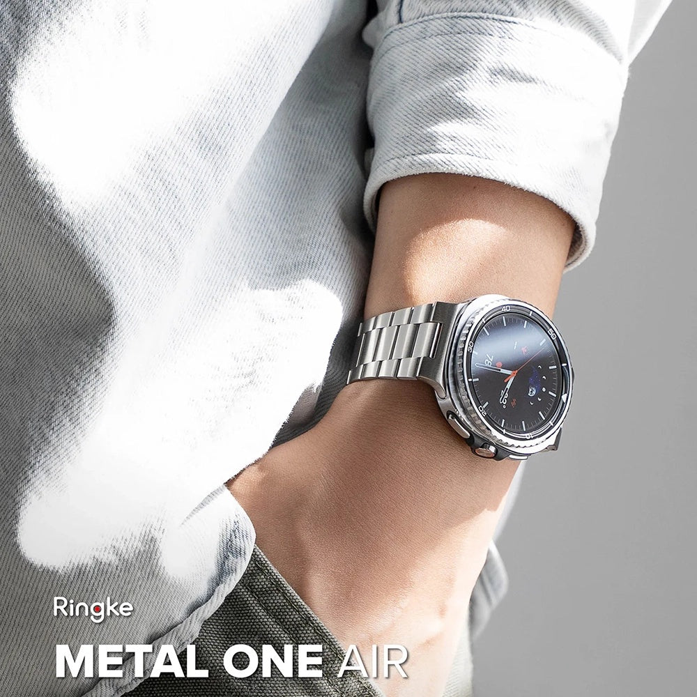 Ringke Metal One Air Armband für Samsung Galaxy Watch8 / Watch8 Classic Series, Silberfarben