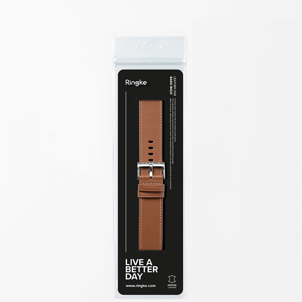 Ringke One Basic Bold Armband für Fossil Watch / Mobvoi Watch / Suunto Watch Series, 24mm, Braun