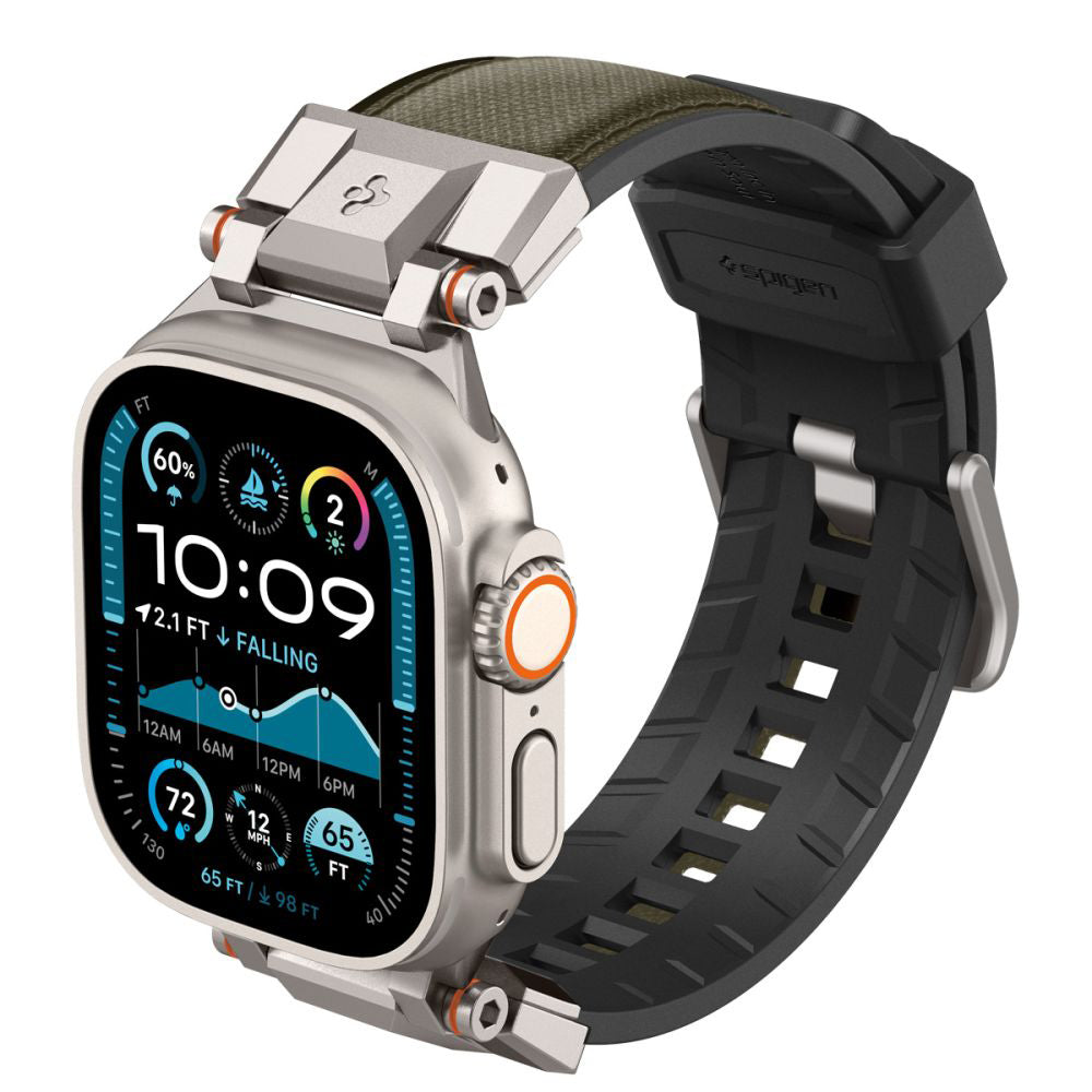 Spigen DuraPro Armor Gurt für Apple Watch 49mm / 46mm / 45mm / 44mm / 42mm Serie, Grün AMP09102