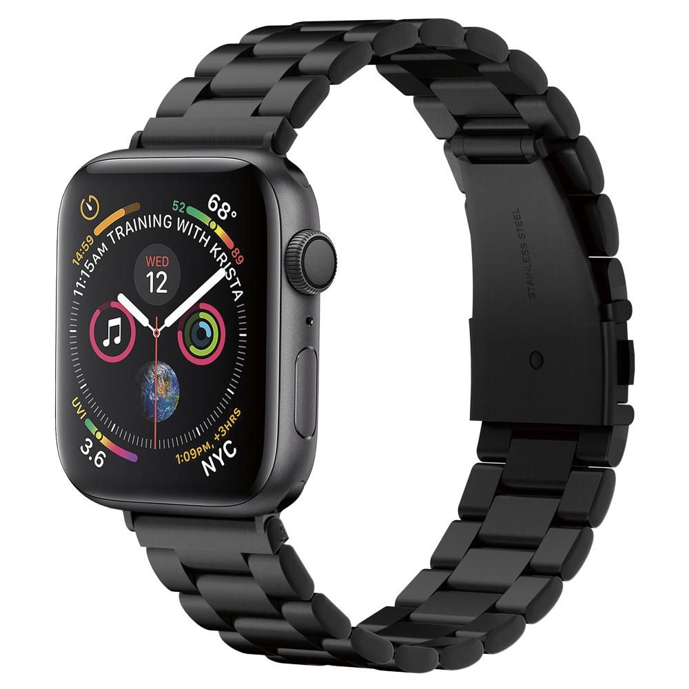 Spigen Modern Fit Armband für Apple Watch 49mm / 46mm / 45mm / 44mm / 42mm Serie, Schwarz 062MP25403