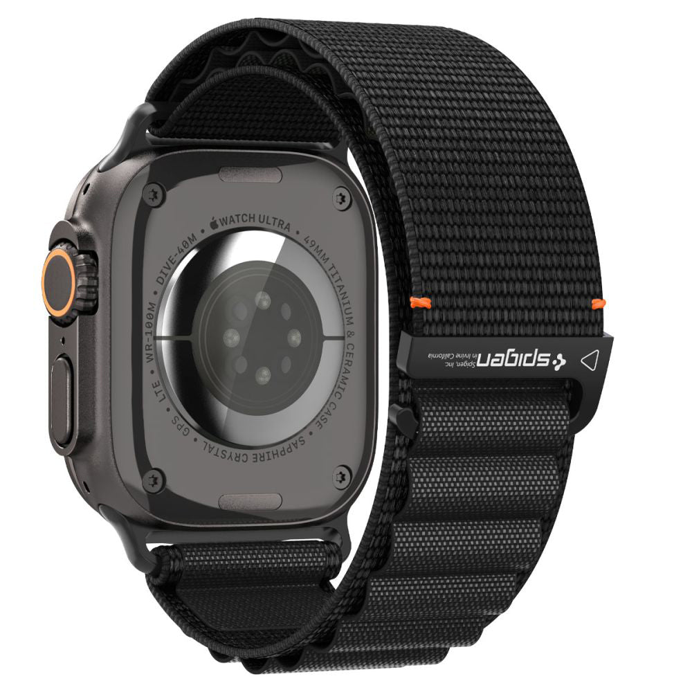 Spigen WBF1 Armband für Apple Watch 49mm / 46mm / 45mm / 44mm Serie, Schwarz AMP10144