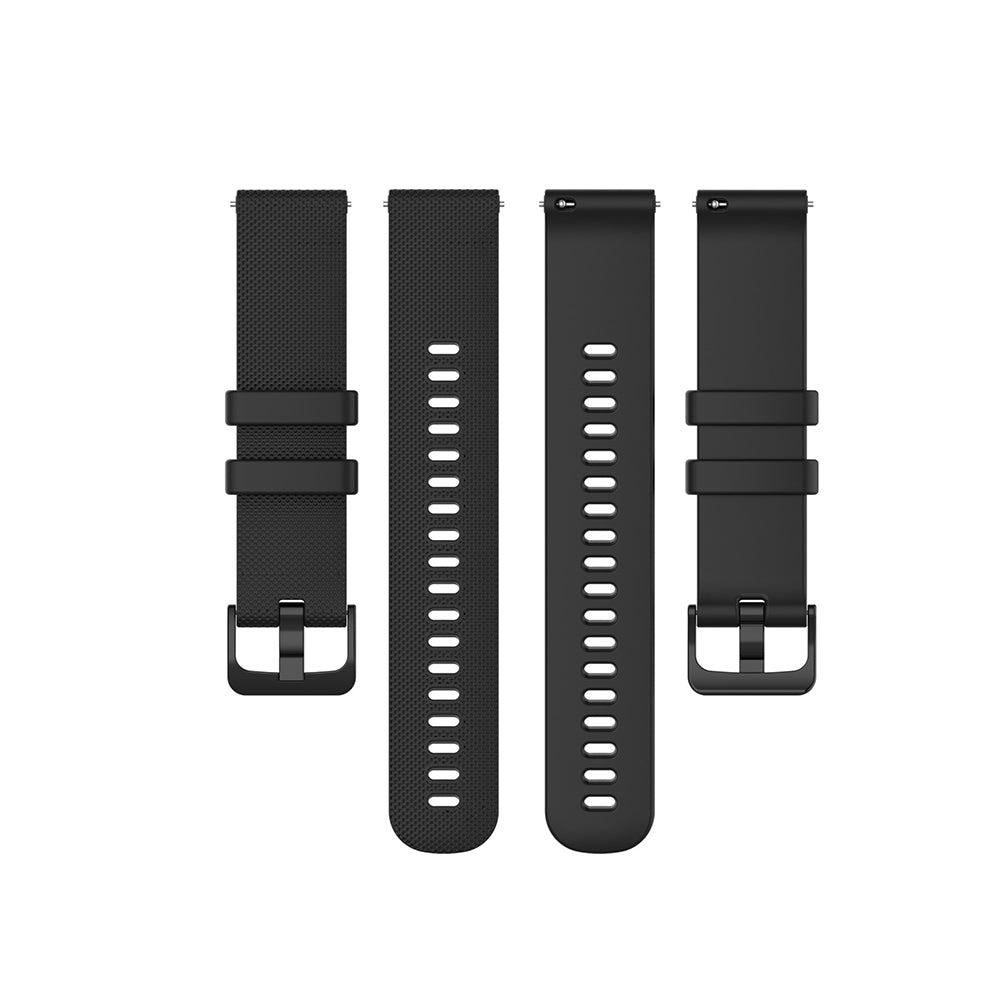 Techsuit W006 Armband für Samsung Galaxy Watch / Huawei Watch Series, 20mm, Schwarz