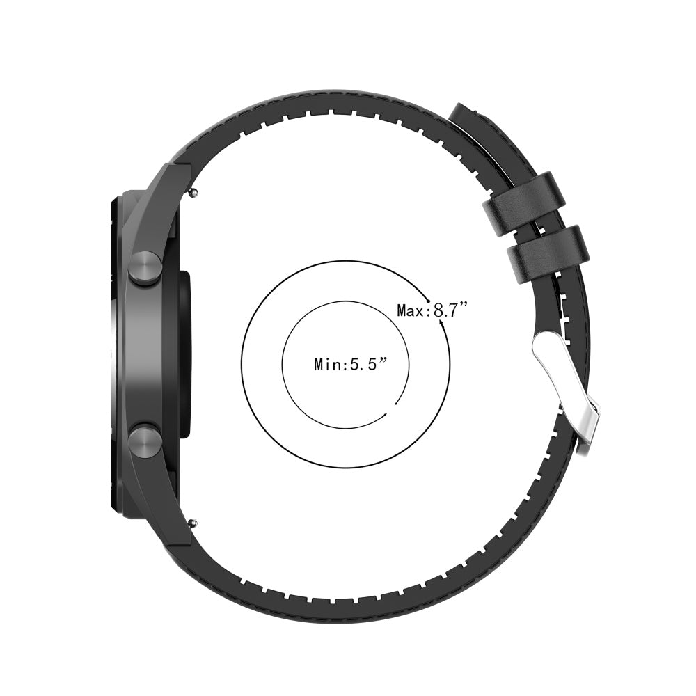 Techsuit W007 Armband für Samsung Galaxy Watch / Huawei Watch Series, 20mm, Schwarz