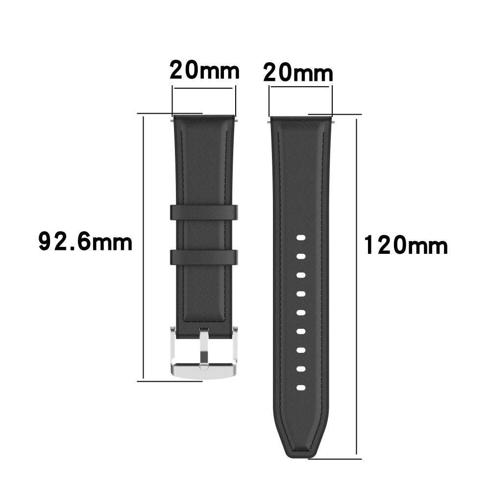 Techsuit W007 Armband für Samsung Galaxy Watch / Huawei Watch Series, 20mm, Schwarz