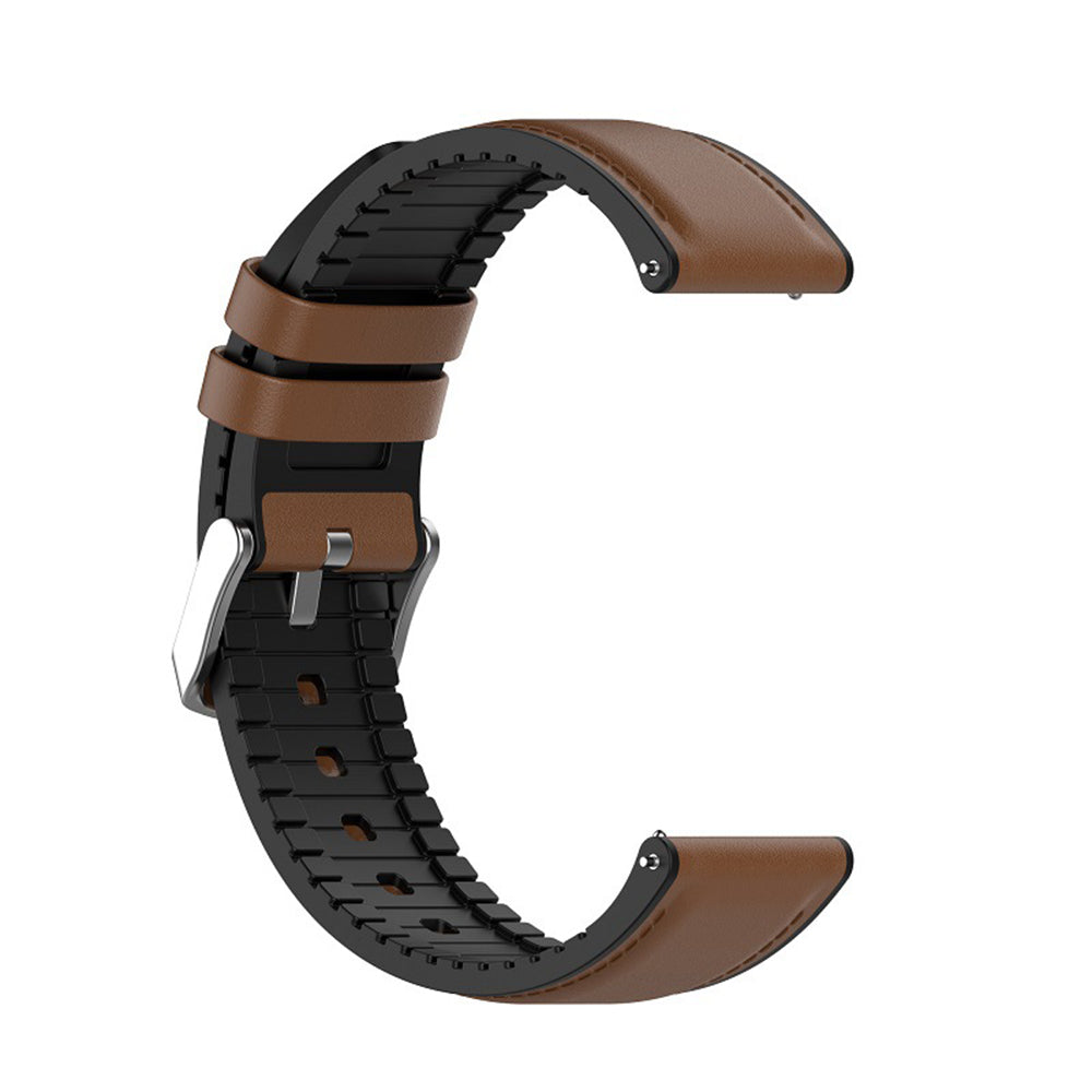 Techsuit W007 Armband für Samsung Galaxy Watch / Huawei Watch Series, 22mm, Braun