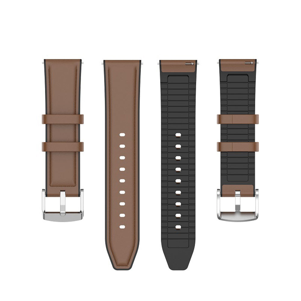 Techsuit W007 Armband für Samsung Galaxy Watch / Huawei Watch Series, 22mm, Braun